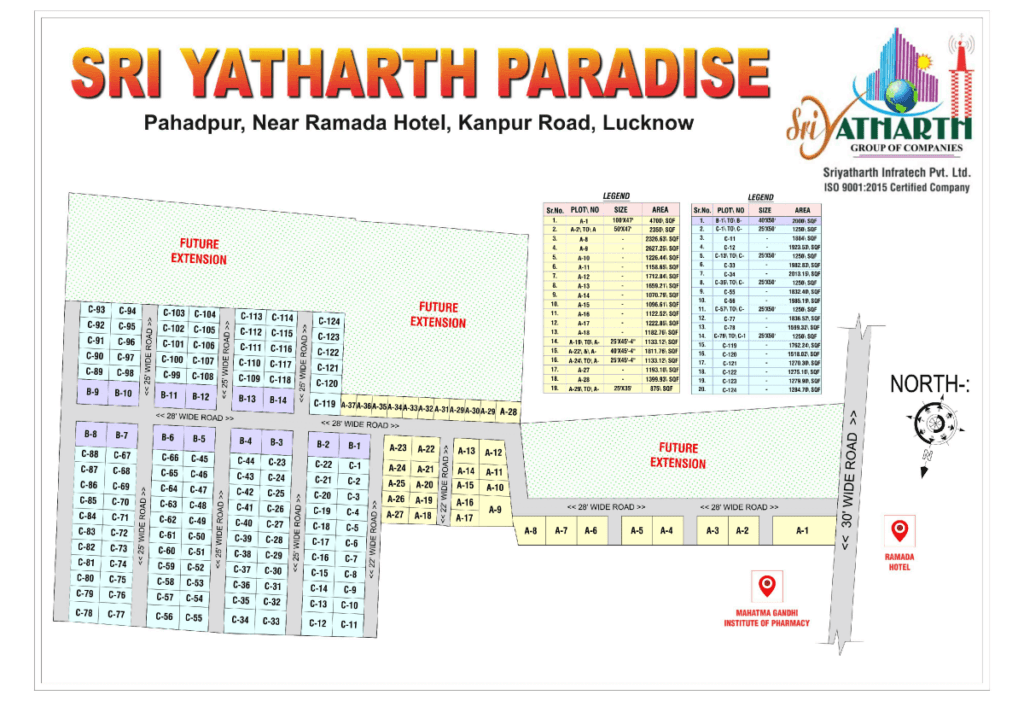 SriYatharthGroup Landing 3 AIGhar Plotting Project - Lucknow Kanpur Road - Contact +91-8896253679